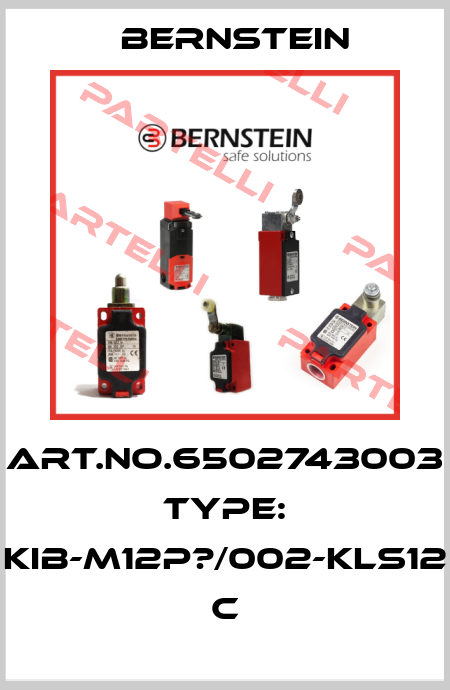 Art.No.6502743003 Type: KIB-M12P?/002-KLS12          C Bernstein