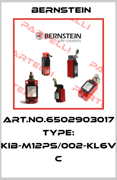 Art.No.6502903017 Type: KIB-M12PS/002-KL6V           C Bernstein