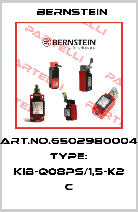 Art.No.6502980004 Type: KIB-Q08PS/1,5-K2             C Bernstein
