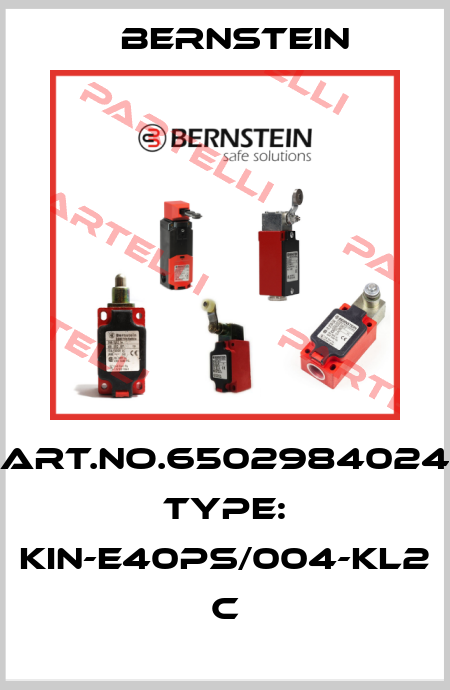 Art.No.6502984024 Type: KIN-E40PS/004-KL2            C Bernstein
