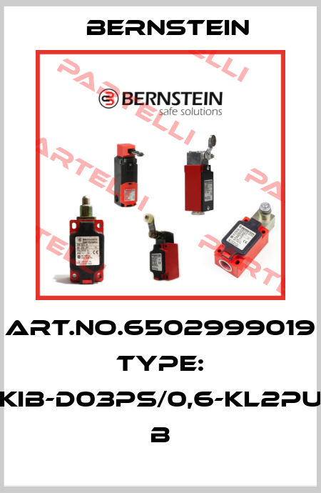 Art.No.6502999019 Type: KIB-D03PS/0,6-KL2PU          B Bernstein