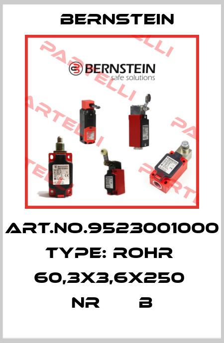 Art.No.9523001000 Type: ROHR  60,3X3,6X250  NR       B Bernstein
