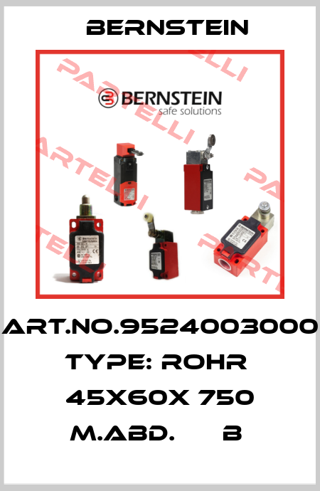 Art.No.9524003000 Type: ROHR  45X60X 750 M.ABD.      B  Bernstein