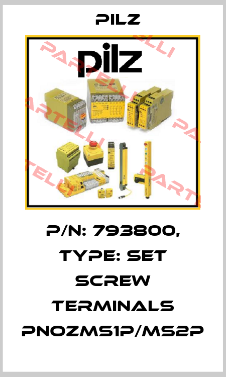 p/n: 793800, Type: Set screw terminals PNOZms1p/ms2p Pilz