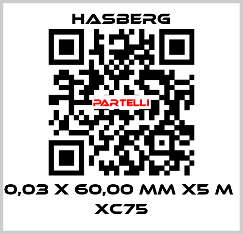 0,03 X 60,00 MM X5 M  XC75  Hasberg