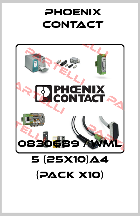 0830689 / WML 5 (25X10)A4 (pack x10) Phoenix Contact