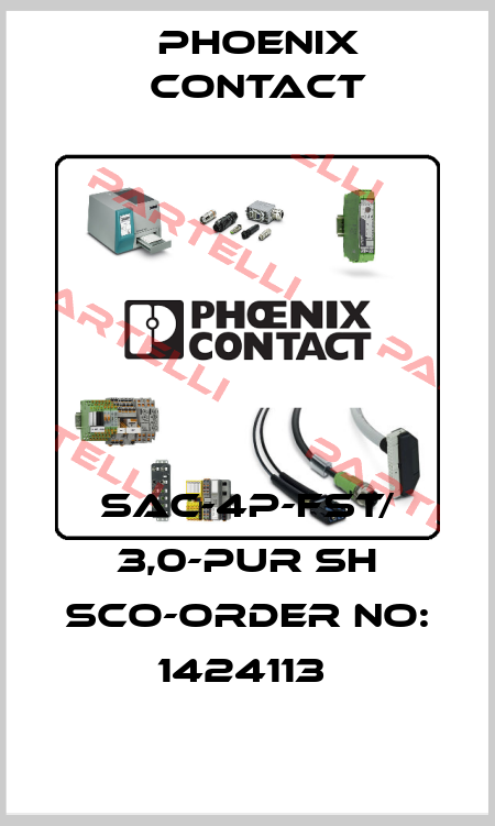 SAC-4P-FST/ 3,0-PUR SH SCO-ORDER NO: 1424113  Phoenix Contact