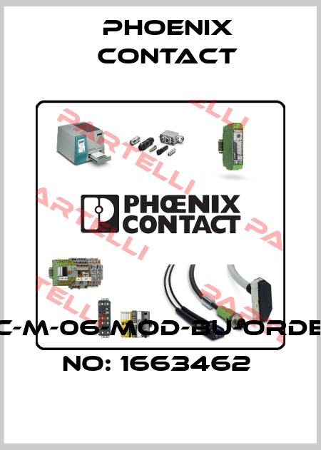 HC-M-06-MOD-BU-ORDER NO: 1663462  Phoenix Contact