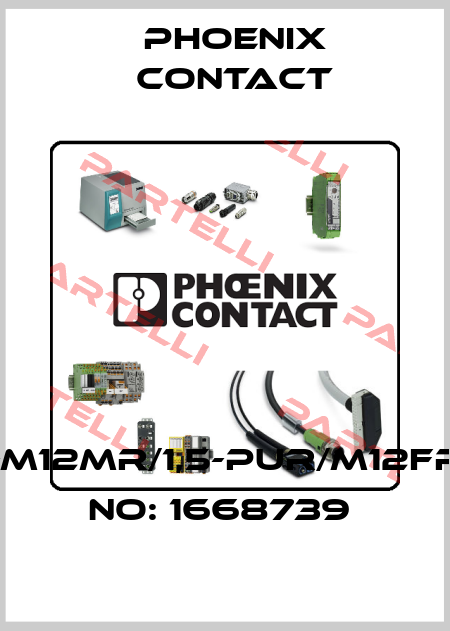 SAC-4P-M12MR/1,5-PUR/M12FR-ORDER NO: 1668739  Phoenix Contact