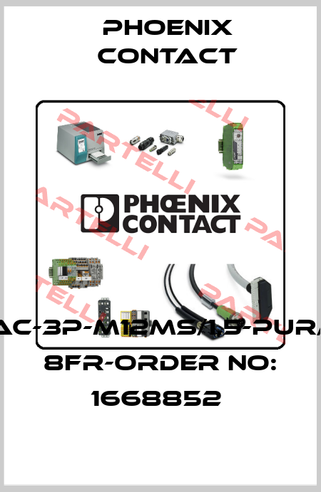 SAC-3P-M12MS/1,5-PUR/M 8FR-ORDER NO: 1668852  Phoenix Contact