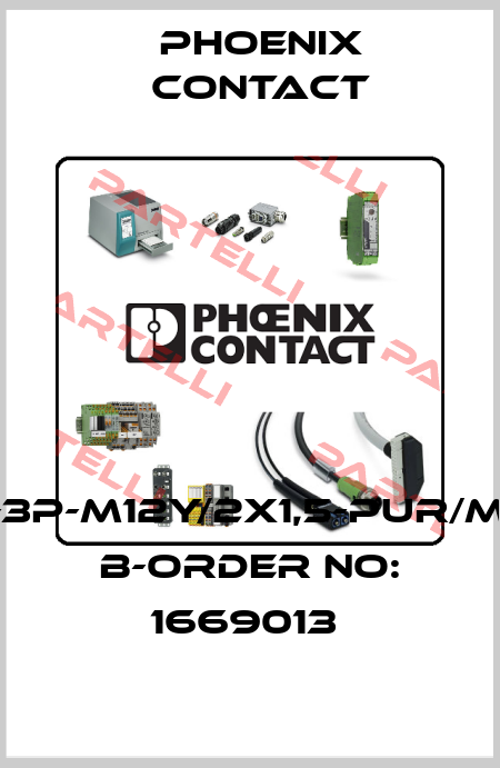 SAC-3P-M12Y/2X1,5-PUR/M12FR B-ORDER NO: 1669013  Phoenix Contact