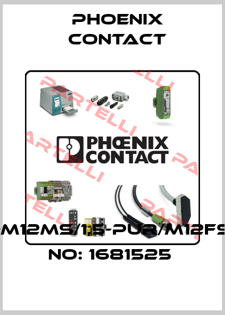 SAC-3P-M12MS/1,5-PUR/M12FS-ORDER NO: 1681525  Phoenix Contact