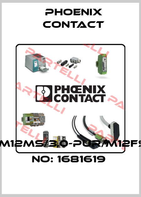 SAC-5P-M12MS/3,0-PUR/M12FS-ORDER NO: 1681619  Phoenix Contact