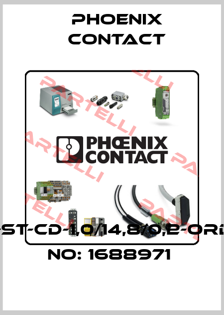 VS-ST-CD-1,0/14,8/0,2-ORDER NO: 1688971  Phoenix Contact