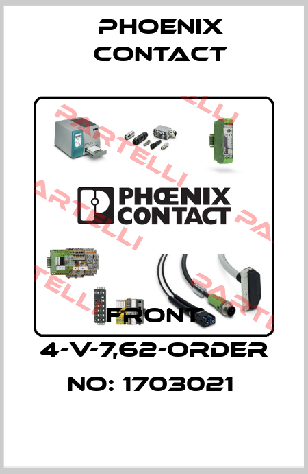 FRONT 4-V-7,62-ORDER NO: 1703021  Phoenix Contact