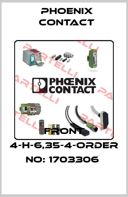 FRONT 4-H-6,35-4-ORDER NO: 1703306  Phoenix Contact
