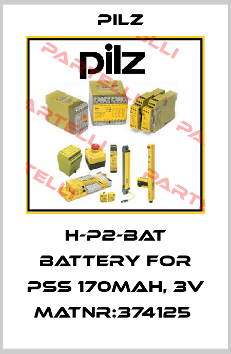 H-P2-BAT BATTERY FOR PSS 170mAh, 3V MatNr:374125  Pilz