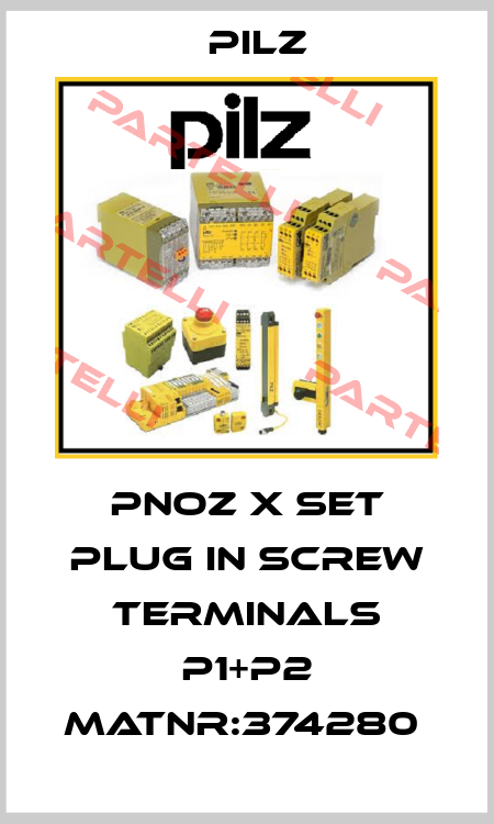 PNOZ X Set plug in screw terminals P1+P2 MatNr:374280  Pilz