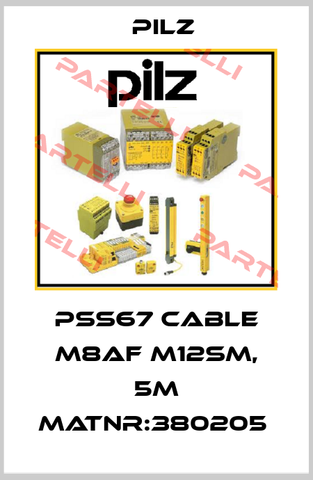 PSS67 Cable M8af M12sm, 5m MatNr:380205  Pilz