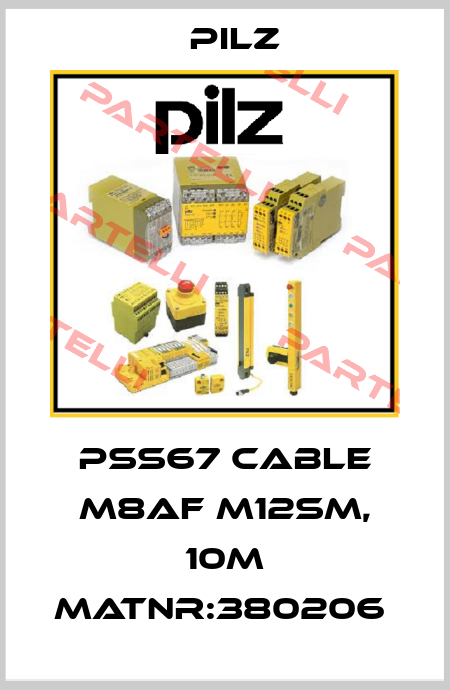PSS67 Cable M8af M12sm, 10m MatNr:380206  Pilz