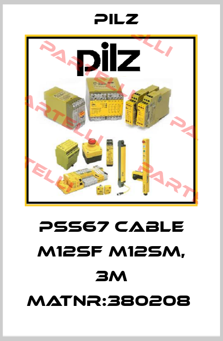 PSS67 Cable M12sf M12sm, 3m MatNr:380208  Pilz