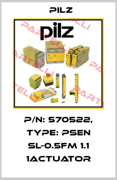 p/n: 570522, Type: PSEN sl-0.5fm 1.1 1actuator Pilz