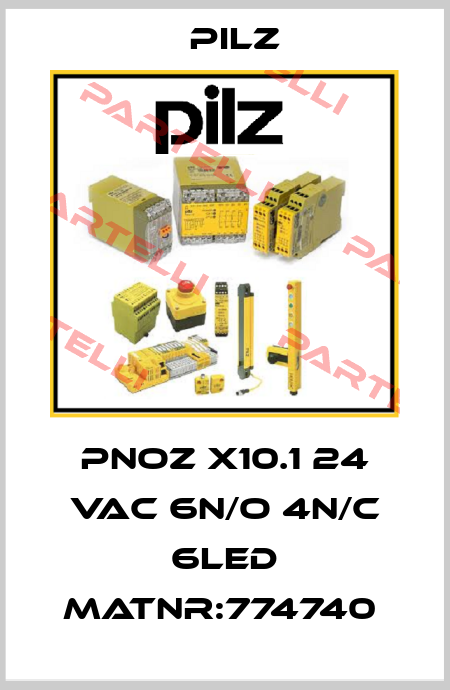 PNOZ X10.1 24 VAC 6n/o 4n/c 6LED MatNr:774740  Pilz