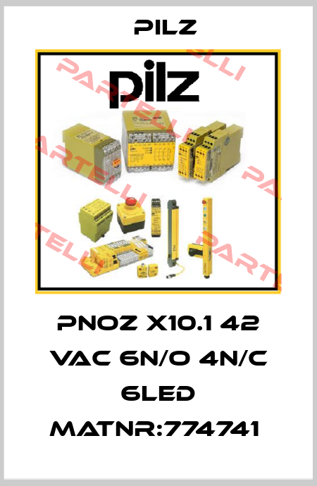 PNOZ X10.1 42 VAC 6n/o 4n/c 6LED MatNr:774741  Pilz