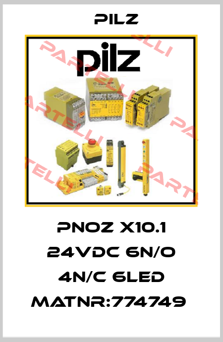 PNOZ X10.1 24VDC 6n/o 4n/c 6LED MatNr:774749  Pilz