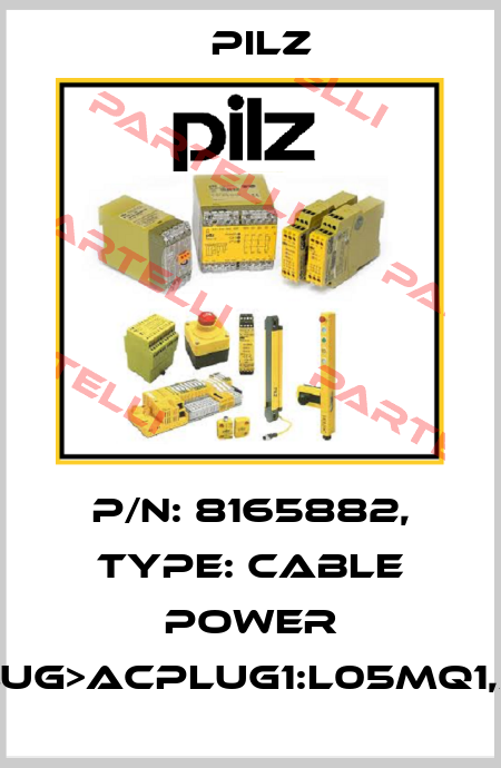 p/n: 8165882, Type: Cable Power DD4plug>ACplug1:L05mQ1,5BrSK Pilz