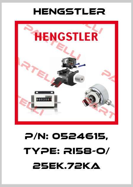 p/n: 0524615, Type: RI58-O/ 25EK.72KA Hengstler