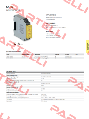 P/N: R1.180.0420.0 Type: SA-IN-S1-K-C DC 24V Wieland Electric