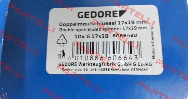 6066420 / 6 17X19 Gedore
