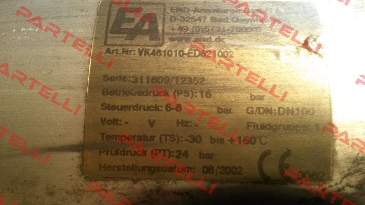 VK461010-ED621002 End Armaturen