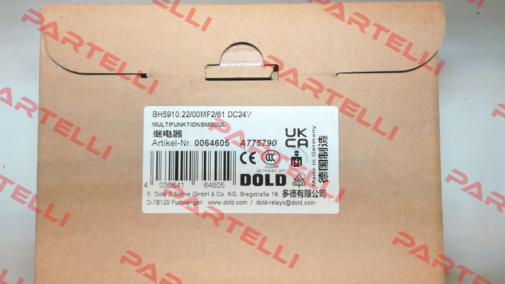 p/n: 0064605, Type: BH5910.22/00MF2/61 DC24V Dold