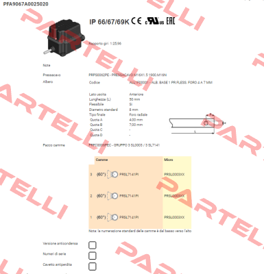 PFA9067A0025020 Ter Tecno Elettrica Ravasi