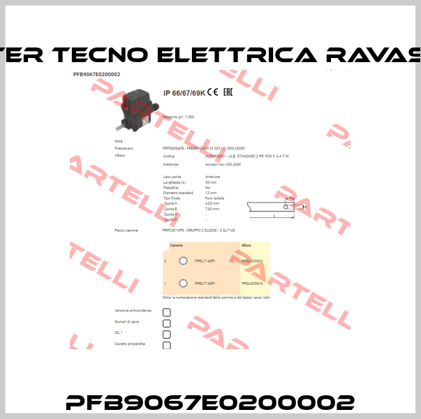 PFB9067E0200002 Ter Tecno Elettrica Ravasi