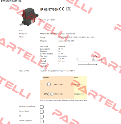 PFB9067L0027118 Ter Tecno Elettrica Ravasi