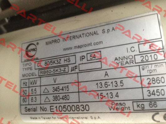 CL 80-Z HS  kW 5,5 MAPRO International