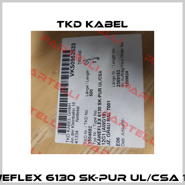 1504682 / KAWEFLEX 6130 SK-PUR UL/CSA 12G1 (AWG18) JZ TKD Kabel