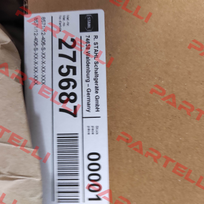 P/N: 275687, Type: 8571/12-406-S-XX-X-XX-XXX Stahl