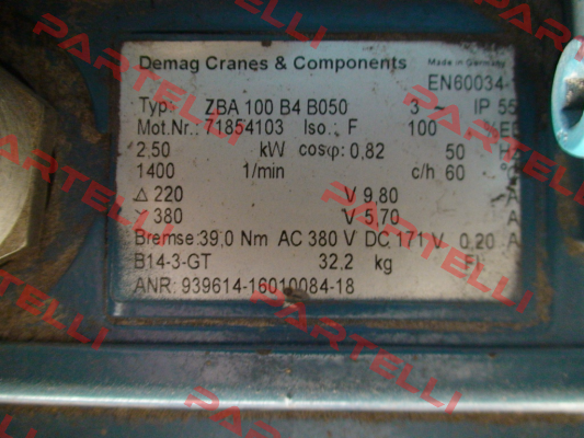 ZBA100 B4 B050 - 71854103  Demag