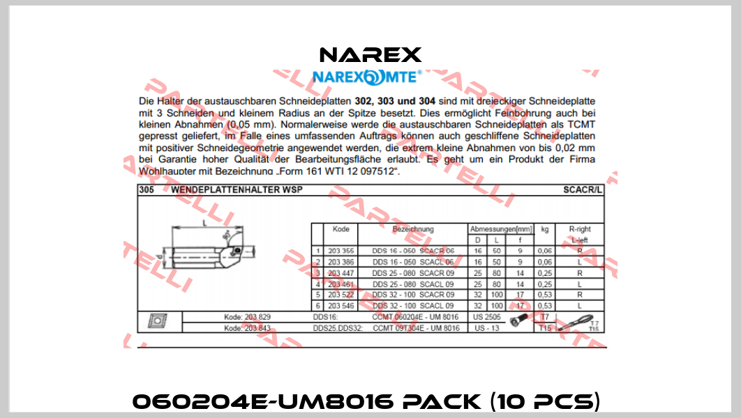 060204E-UM8016 pack (10 pcs)  Narex