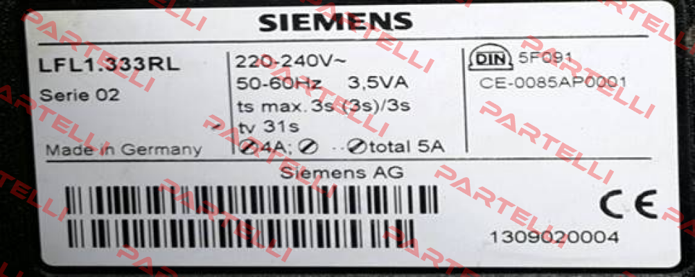 LFL1.333RL OEM, alternative LFL1.333  Siemens (Landis Gyr)