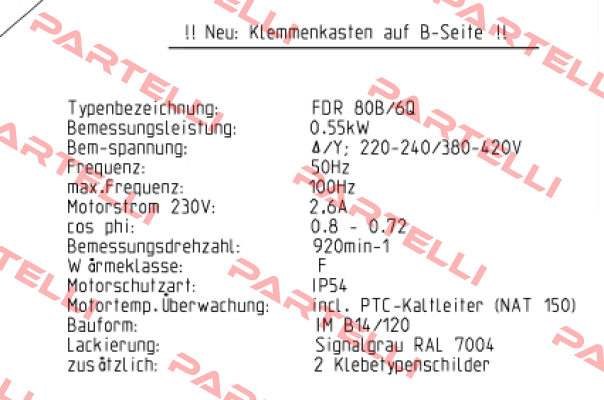 P/N: 2502.5282.2 Type: FDR 80B-6Q Dietz-Motoren