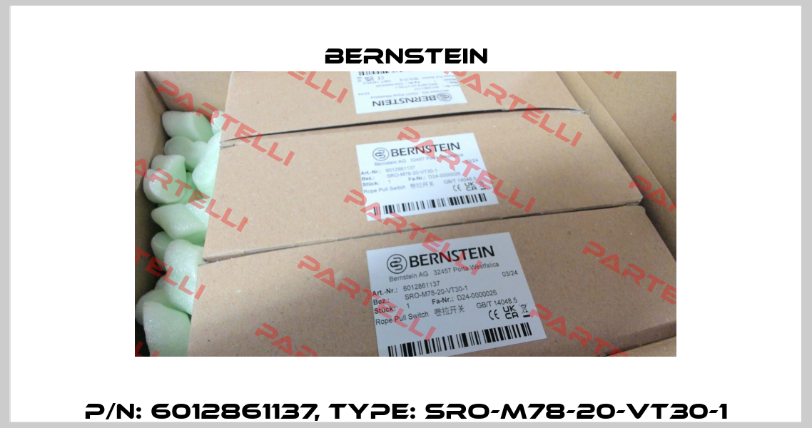 P/N: 6012861137, Type: SRO-M78-20-VT30-1 Bernstein