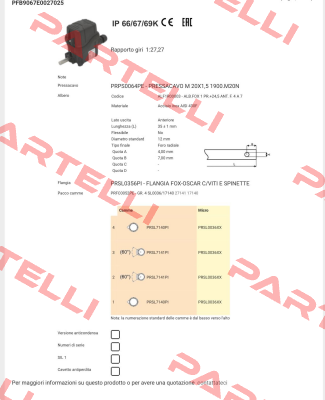 PFB9067E0027025 Ter Tecno Elettrica Ravasi