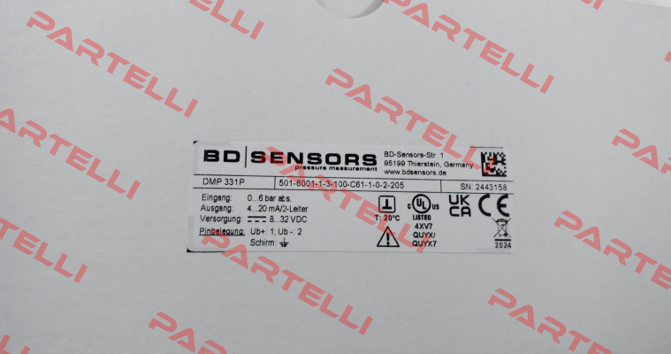 DMP 331 P / 501-6001-1-3-100-C61-1-0-2-205 Bd Sensors