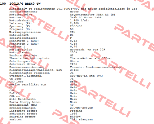 100LP/4 BRE40 TW Nord