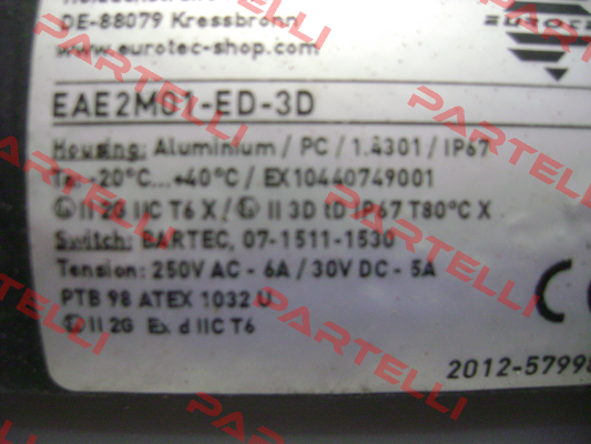 EAE2M01-551-ED-3D Eurotec